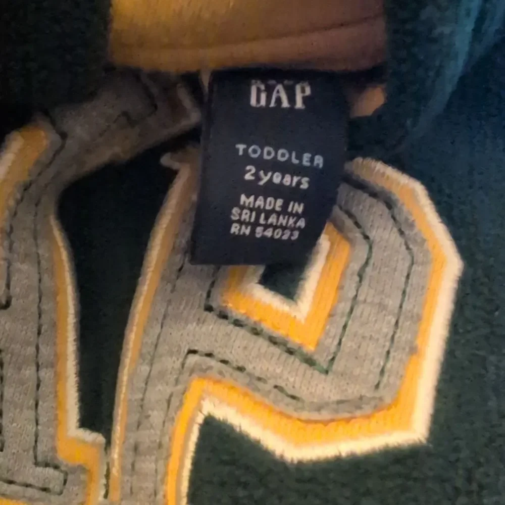 Gap‎ Y2K green fleece zip up hooded jacket size 2T